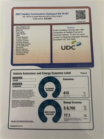 image-19, 2007 Holden Commodore HSV Clubsport R8 V8 Mt at Dunedin