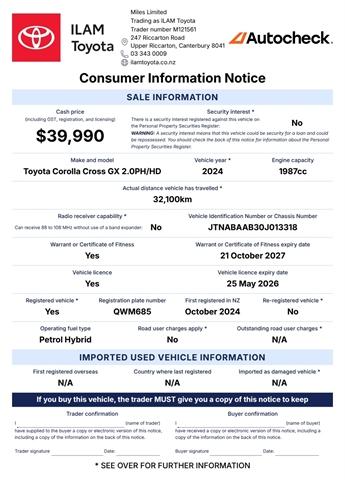 image-15, 2024 Toyota Corolla Cross Gx 2.0Ph/Hd at Christchurch