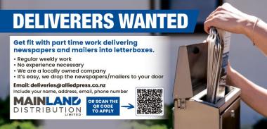 DELIVERERS WANTED in West Coast