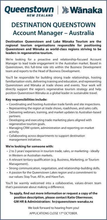 Account Manager – Australia