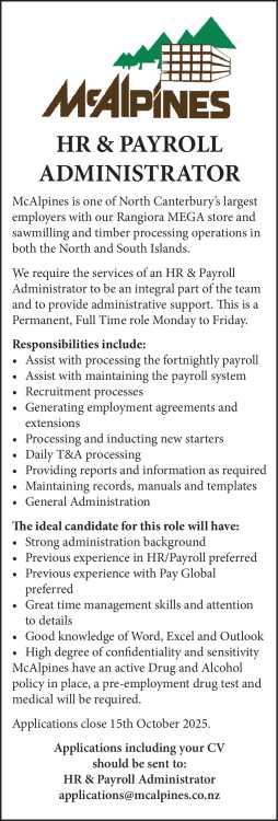 HR & PAYROLL ADMINISTRATOR