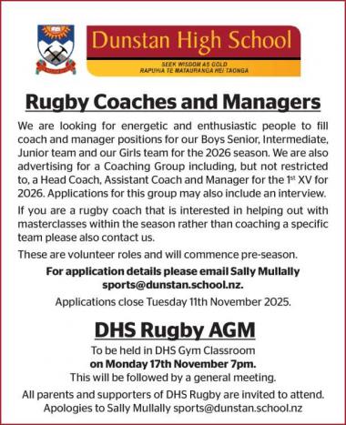 Rugby Coaches and Managers