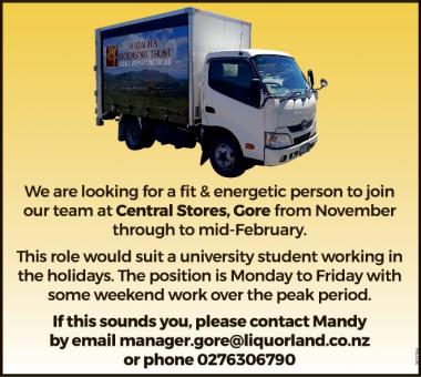 We are looking for a fit & energetic person