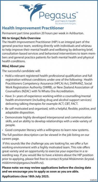 Health Improvement Practitioner 