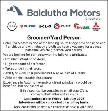 Groomer/Yard Person