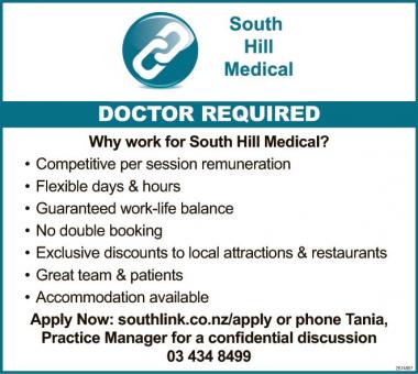 DOCTOR REQUIRED in Otago