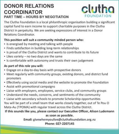 DONOR RELATIONS COORDINATOR