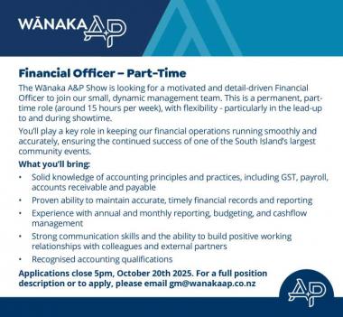 Financial Officer – Part-Time