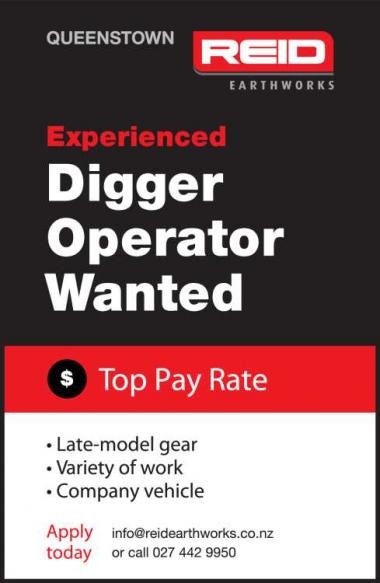 Experienced Digger Operator Wanted in Otago