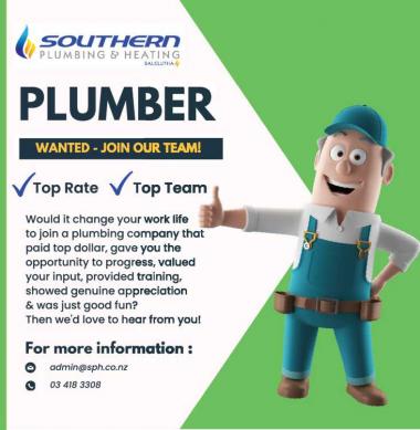 PLUMBER WANTED