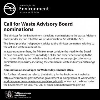 Call for Waste Advisory Board nominations