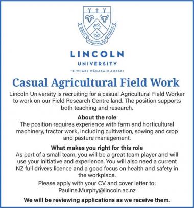 Casual Agricultural Field Work