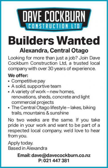 Builders Wanted