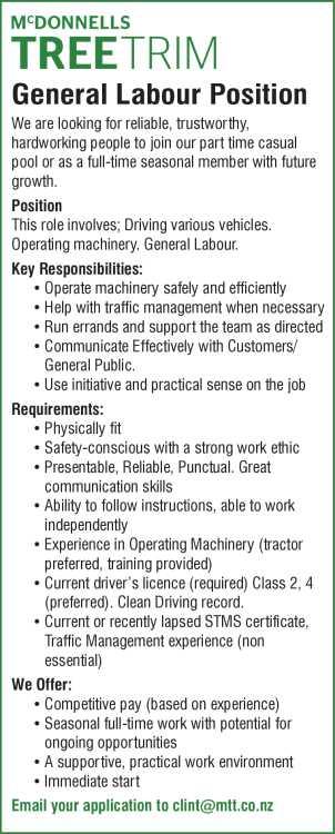 General Labour Position in Canterbury