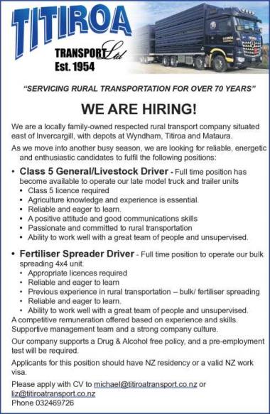WE ARE HIRING! in Southland