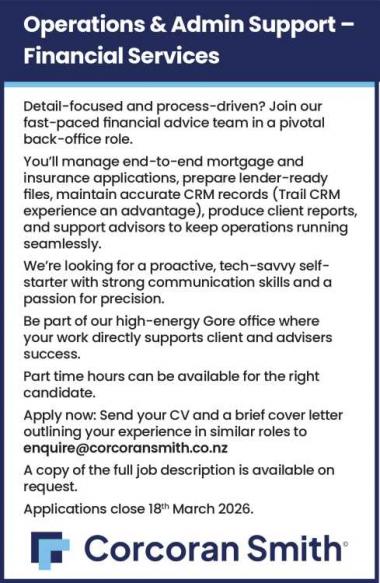 Operations & Admin Support –