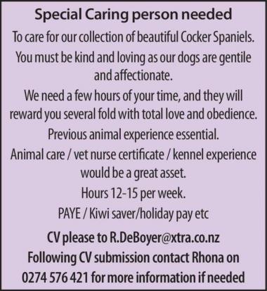 Special Caring person needed