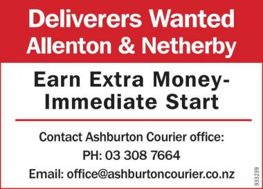 Deliverers Wanted