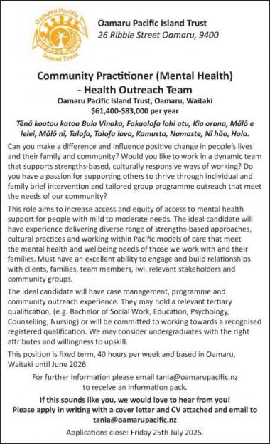 Community Practitioner (Mental Health)
