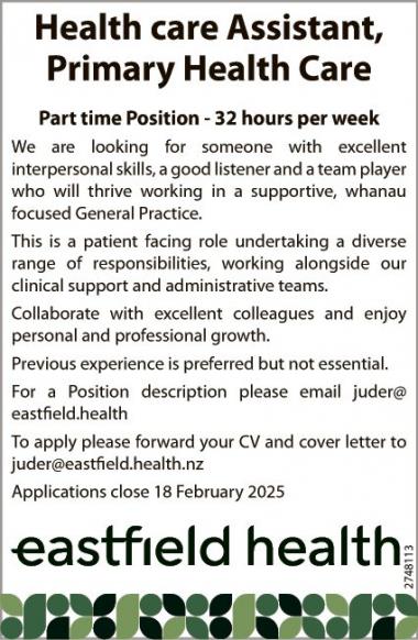 Health care Assistant, Primary Health Care