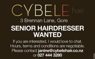 SENIOR HAIRDRESSER WANTED