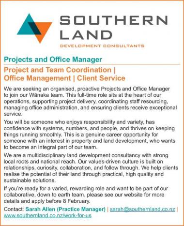 Projects and Office Manager