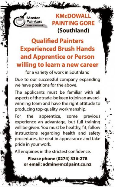 Qualified Painters Experienced Brush Hands and