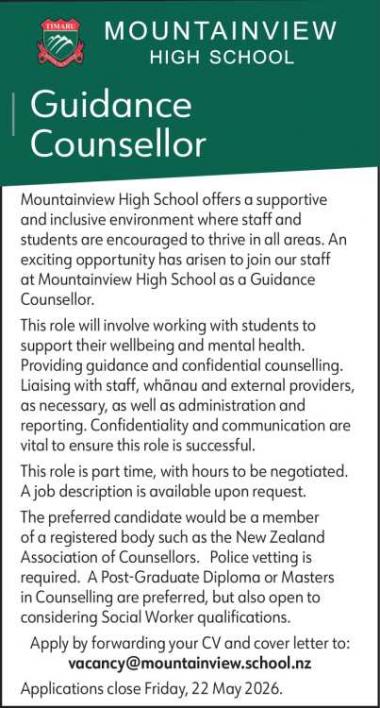Guidance Counsellor