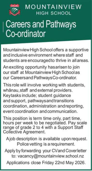Careers and Pathways Coordinator