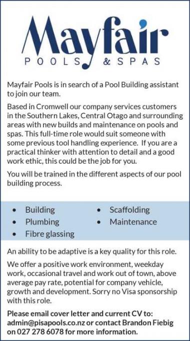 Pool Building assistant