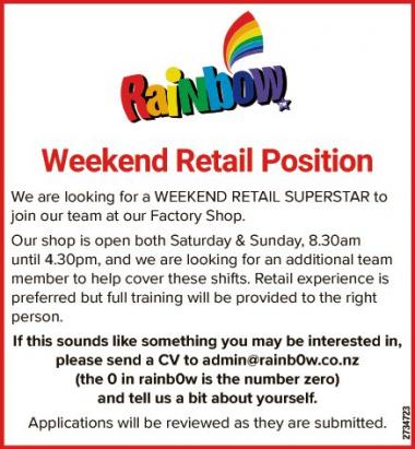 Weekend Retail Position