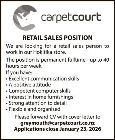 RETAIL SALES POSITION