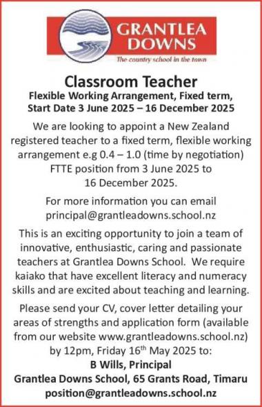 Classroom Teacher in Canterbury