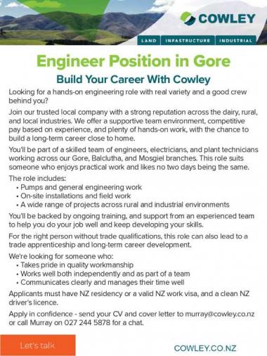Engineer Position in Gore