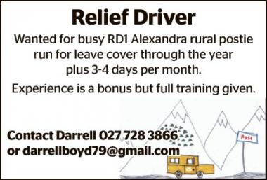 Relief Driver in Otago