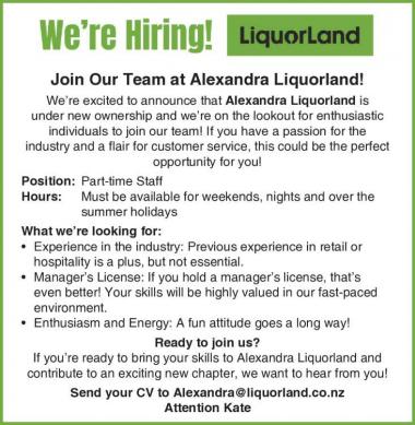 Join Our Team at Alexandra Liquorland!