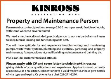 Property and Maintenance Person