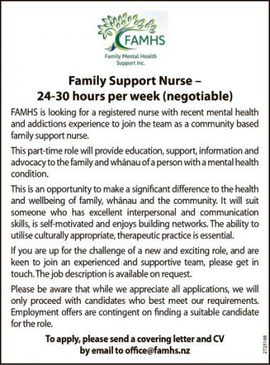 Family Support Nurse –