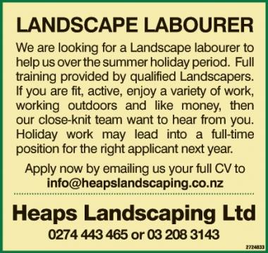 LANDSCAPE LABOURER