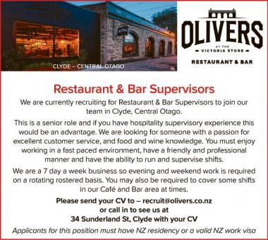 Restaurant & Bar Supervisors