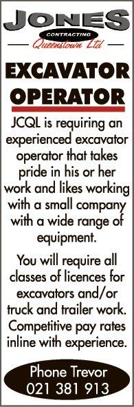 EXCAVATOR OPERATOR