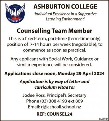 Counselling Team Member