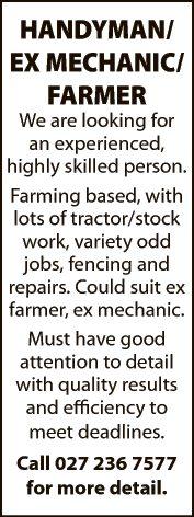 HANDYMAN/EX MECHANIC/FARMER in Canterbury