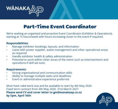 Part-Time Event Coordinator