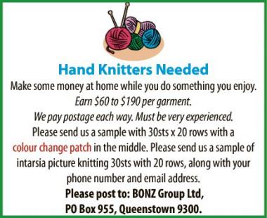 Hand Knitters Needed