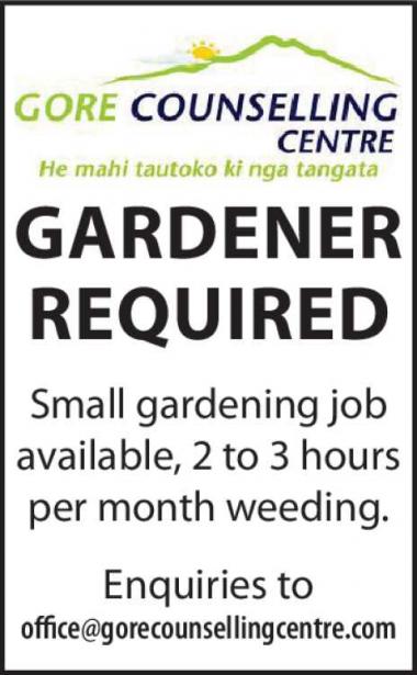 GARDENER REQUIRED