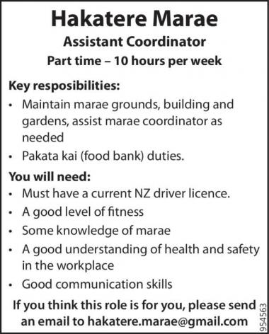 Assistant Coordinator
