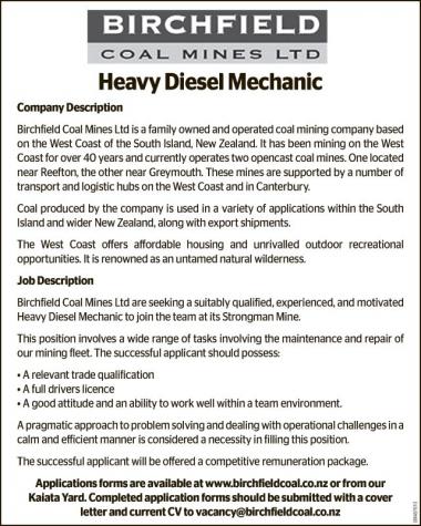 Heavy Diesel Mechanic