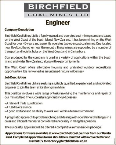 Engineer in West Coast