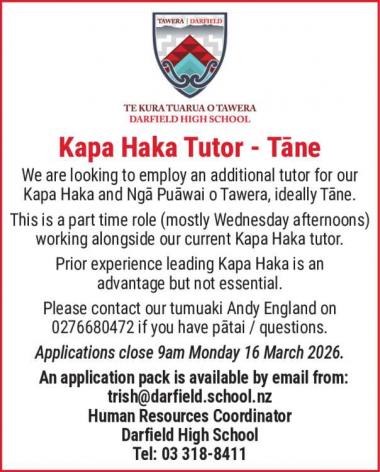 Kapa Haka Tutor - Tane